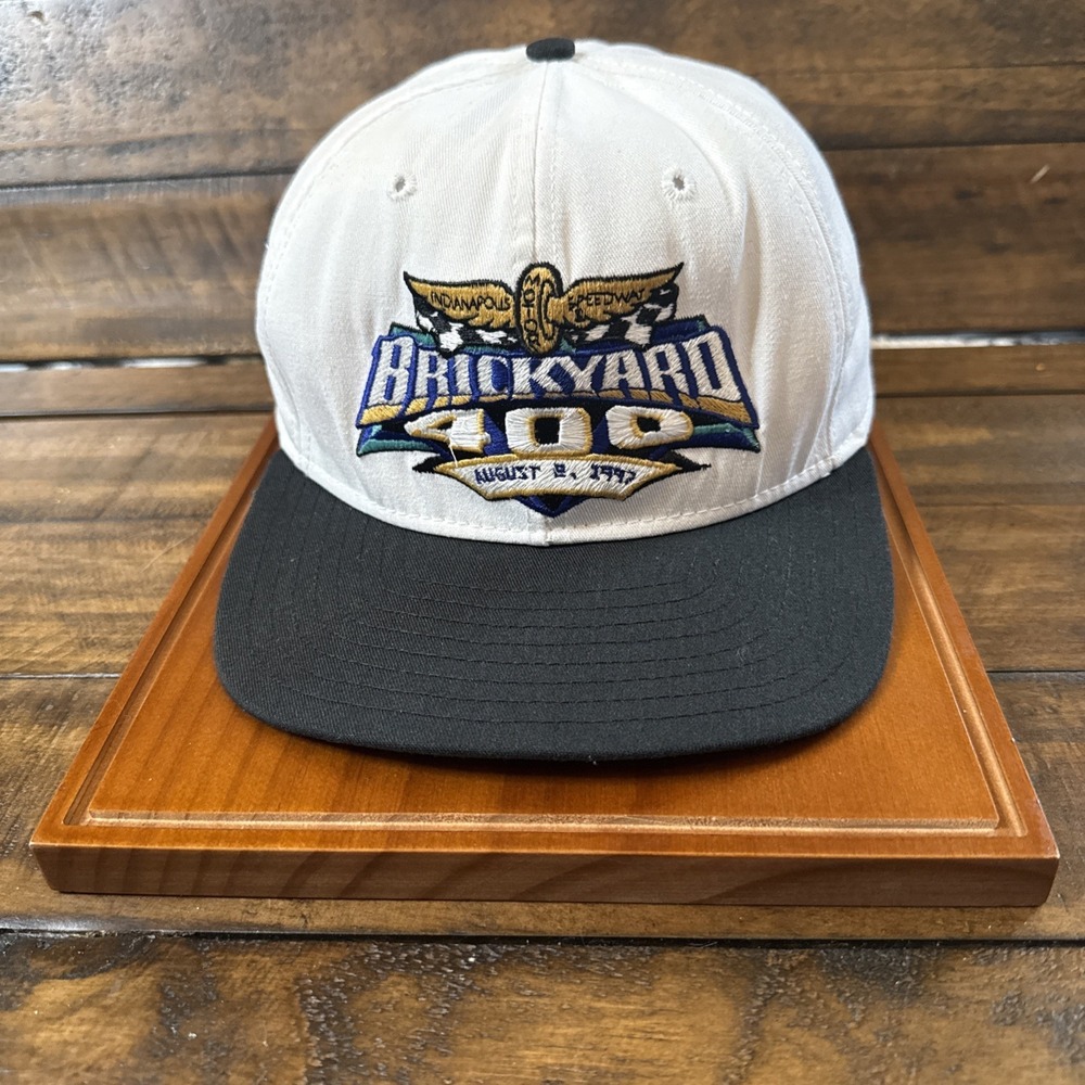 Vintage 1997 Brickyard 400 NASCAR Snapback Hat DeLong made in the USA